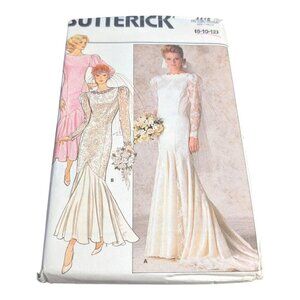 1980s Butterick Wedding Dress Pattern 4415 Size 8-10-12 UNCUT